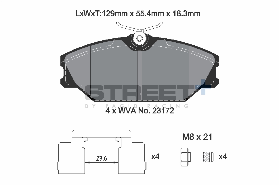 PAGID Racing STREET+ Bremsbeläge