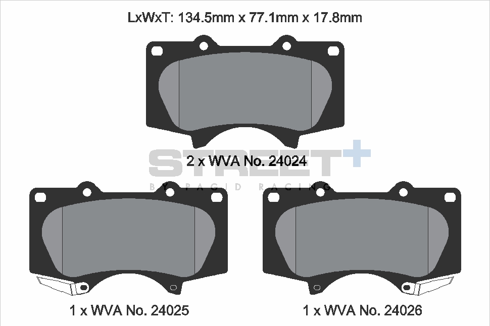 PAGID Racing STREET+ Bremsbeläge