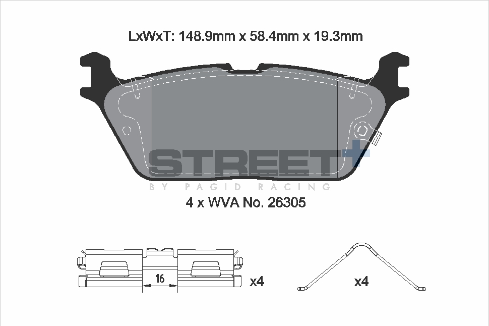 PAGID Racing STREET+ Bremsbeläge